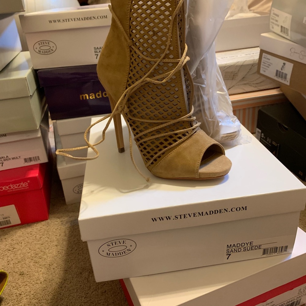 Steve Madden caged heels. New with box